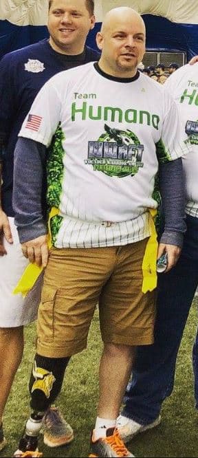 Patrick Sanders playing flag football