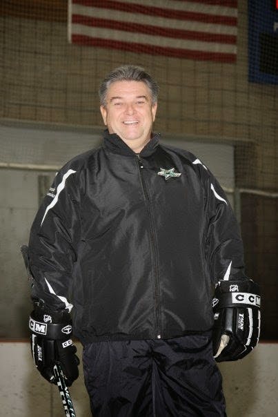 Frederick Crimmins in hockey gear